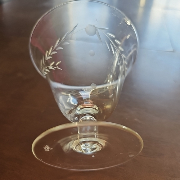 Willow Moon by Pioneer Champagne/Sherbet Clear Glass‎ Japan Vintage - Picture 8 of 8